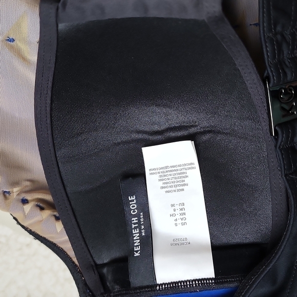 New𝅺 Kenneth Cole Black Cutout Mesh Detail Full Coverage One Piece Swimsuit  S - Picture 9 of 10